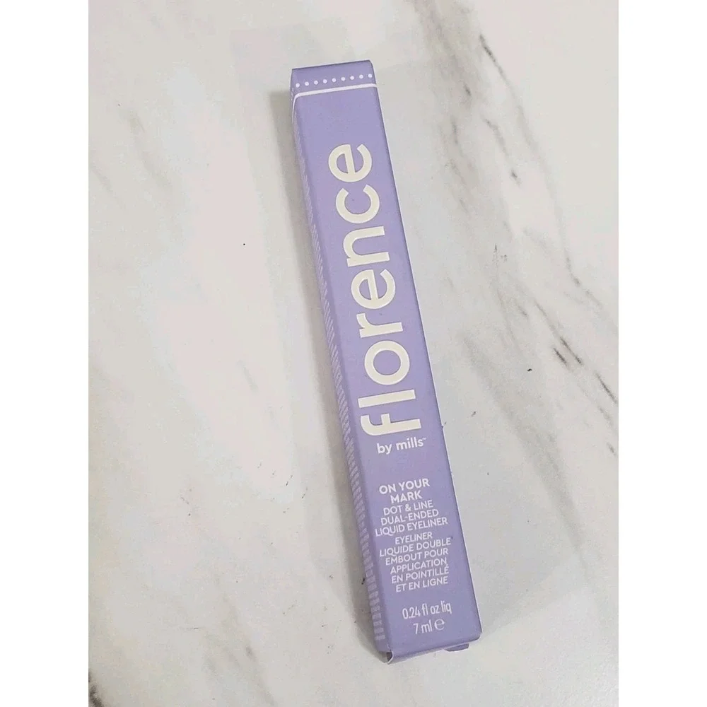 Florence by Mills ON YOUR‎ MARK DUAL ENDED Eyeliner 0.24 FL OZ NIB, BLACK